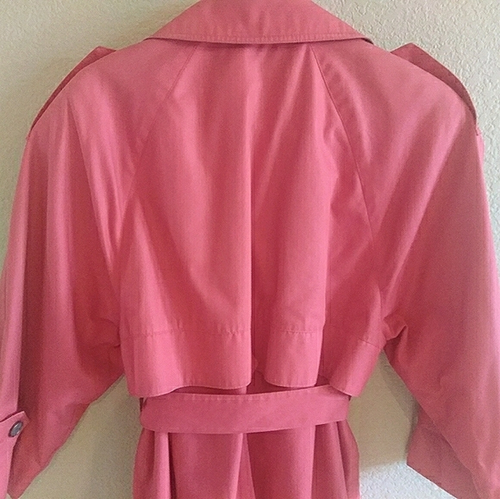 London Fog vintage 70s rain trench coat RED - Picture 8 of 15